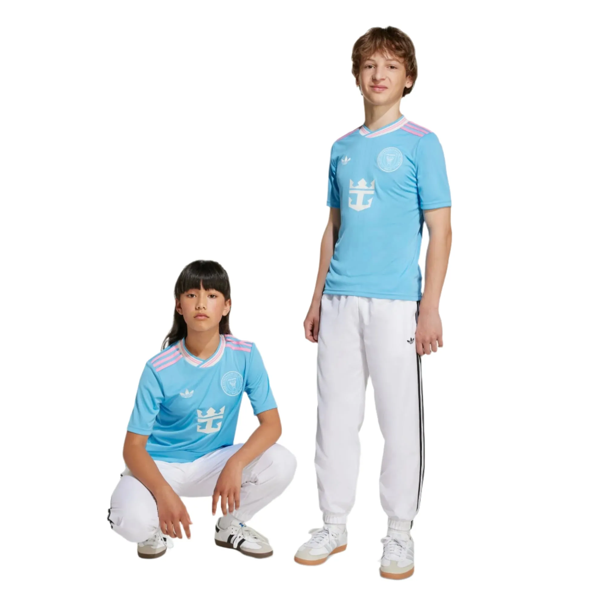 Flexible Shoulder Gusset Unstructured Silhouette adidas Lionel Messi Youth Inter Miami 25/26 Third Jersey (Blue/Pink)