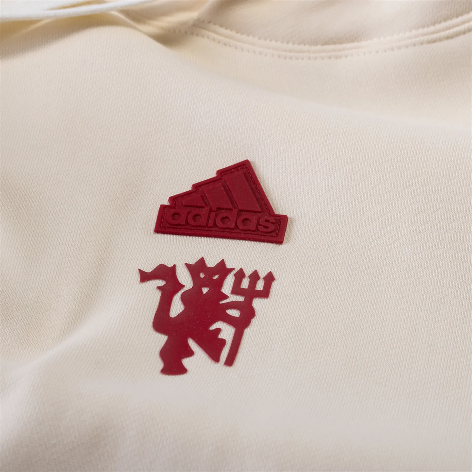 adidas Manchester United Lifestyler Hoodie 23/24 (Cream White) Velvet