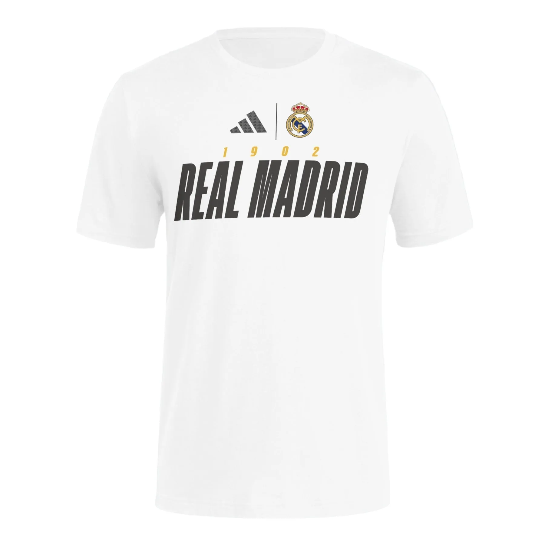adidas Men's Real Madrid CWC T-Shirt (White) Relaxed Comfort Curved Hem