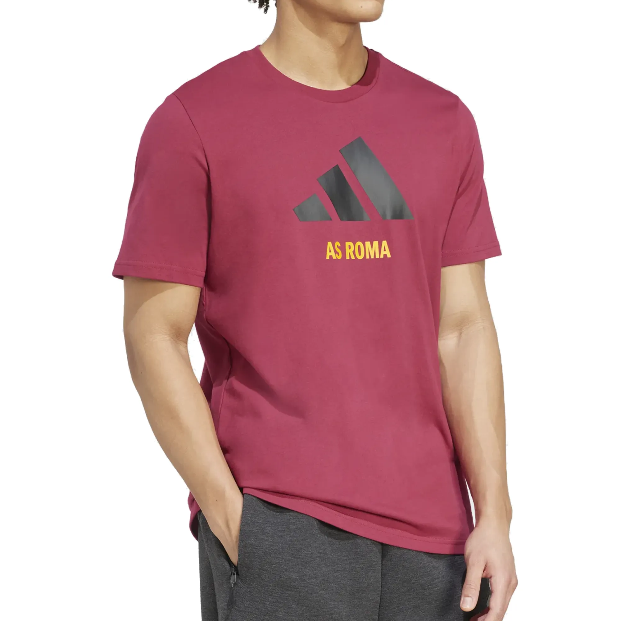 Comfort Design adidas Mens Roma Season Graphic T-Shirt (Legend Burgundy/Black)