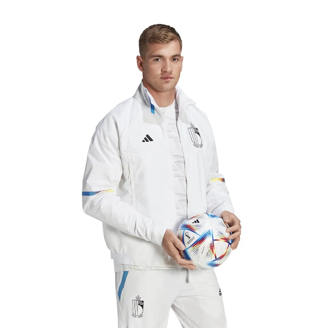 adidas - Men's Royal Belgian FA Game Day Anthem Jacket (IC1567) Lightweight Interlock Knit Breathable fabric
