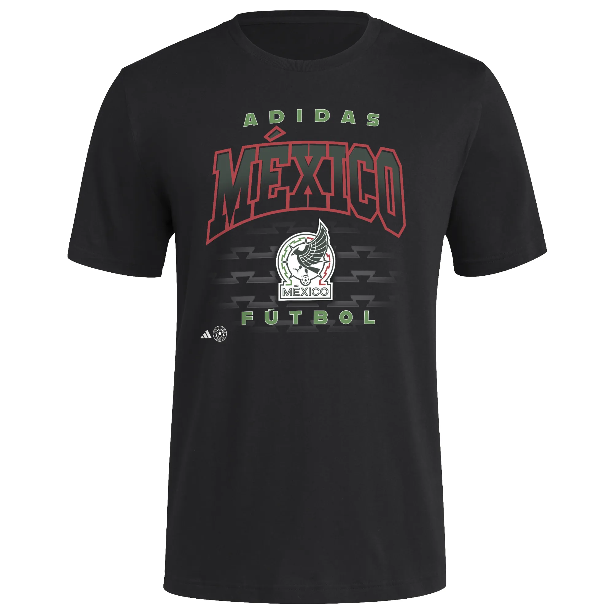 Fashion Forward Men's masculinity adidas Mexico 2024 Heritage T-Shirt (Black)