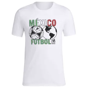 adidas Mexico 2024 World T-Shirt (White) Flattering Cut