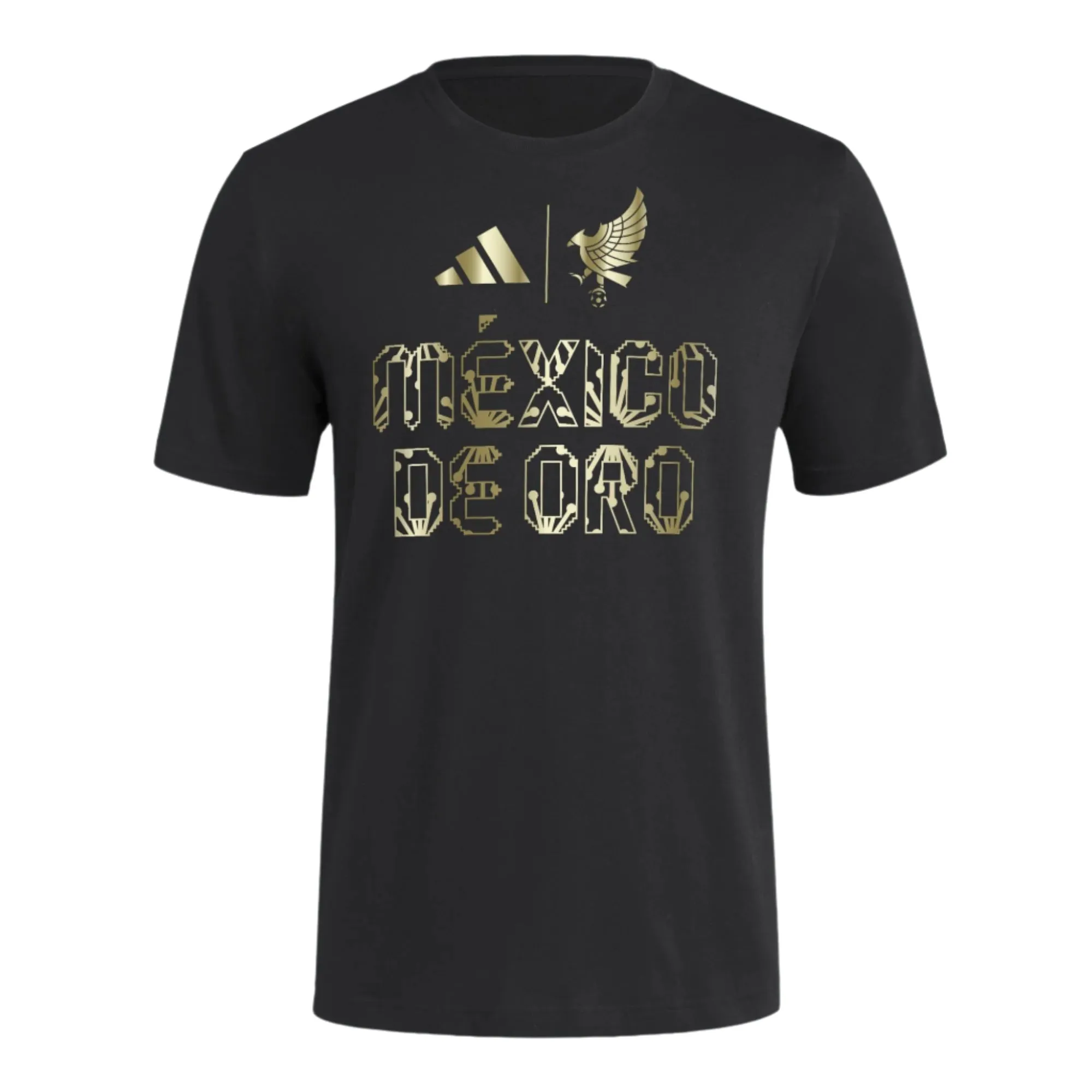 weekday wear Drip Dry Fabric adidas Mexico 25/26 Mexico De Oro T-Shirt (Black/Gold)