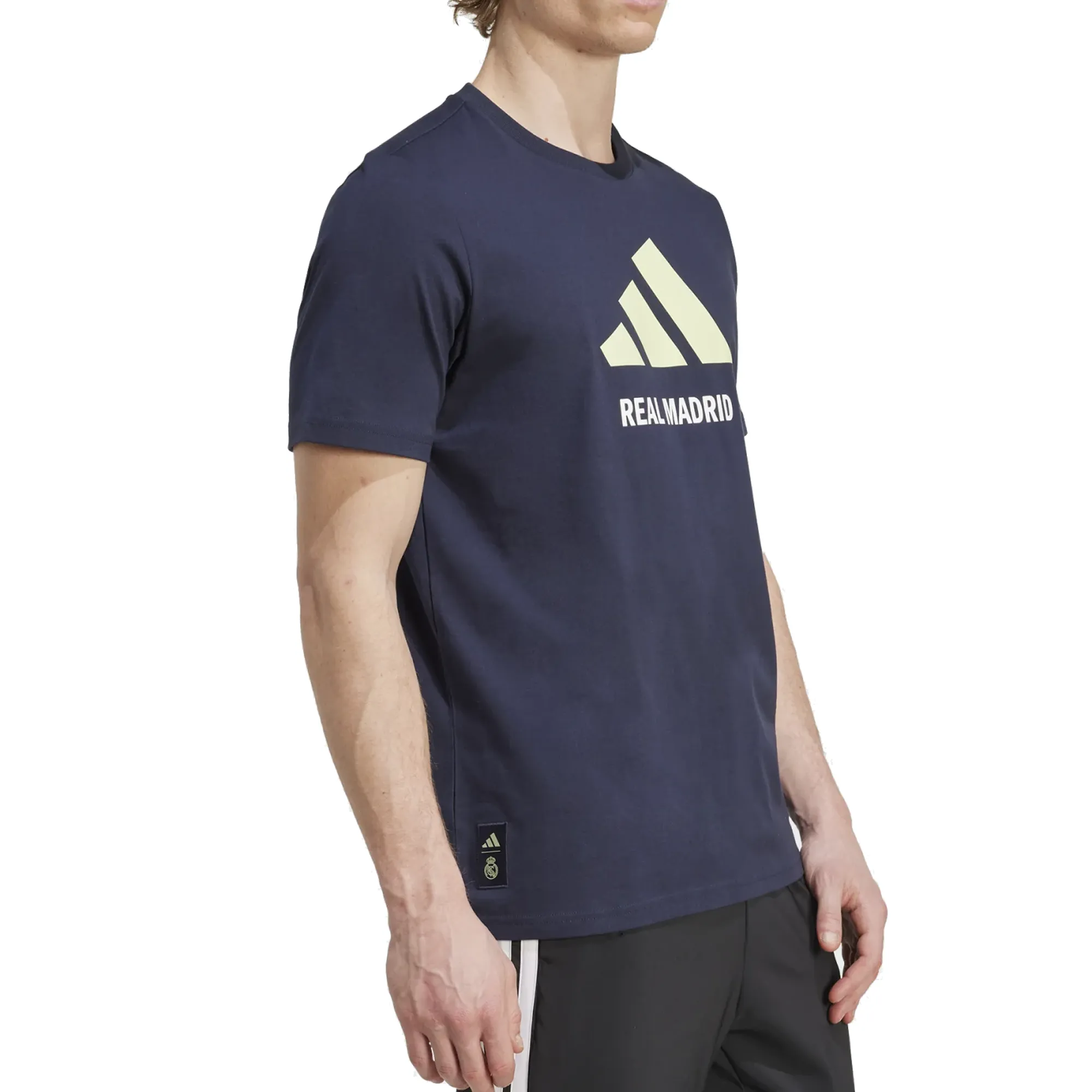 adidas Real Madrid Letter Logo T-Shirt (Legend Ink) regular but not boring Eco Friendly Dye
