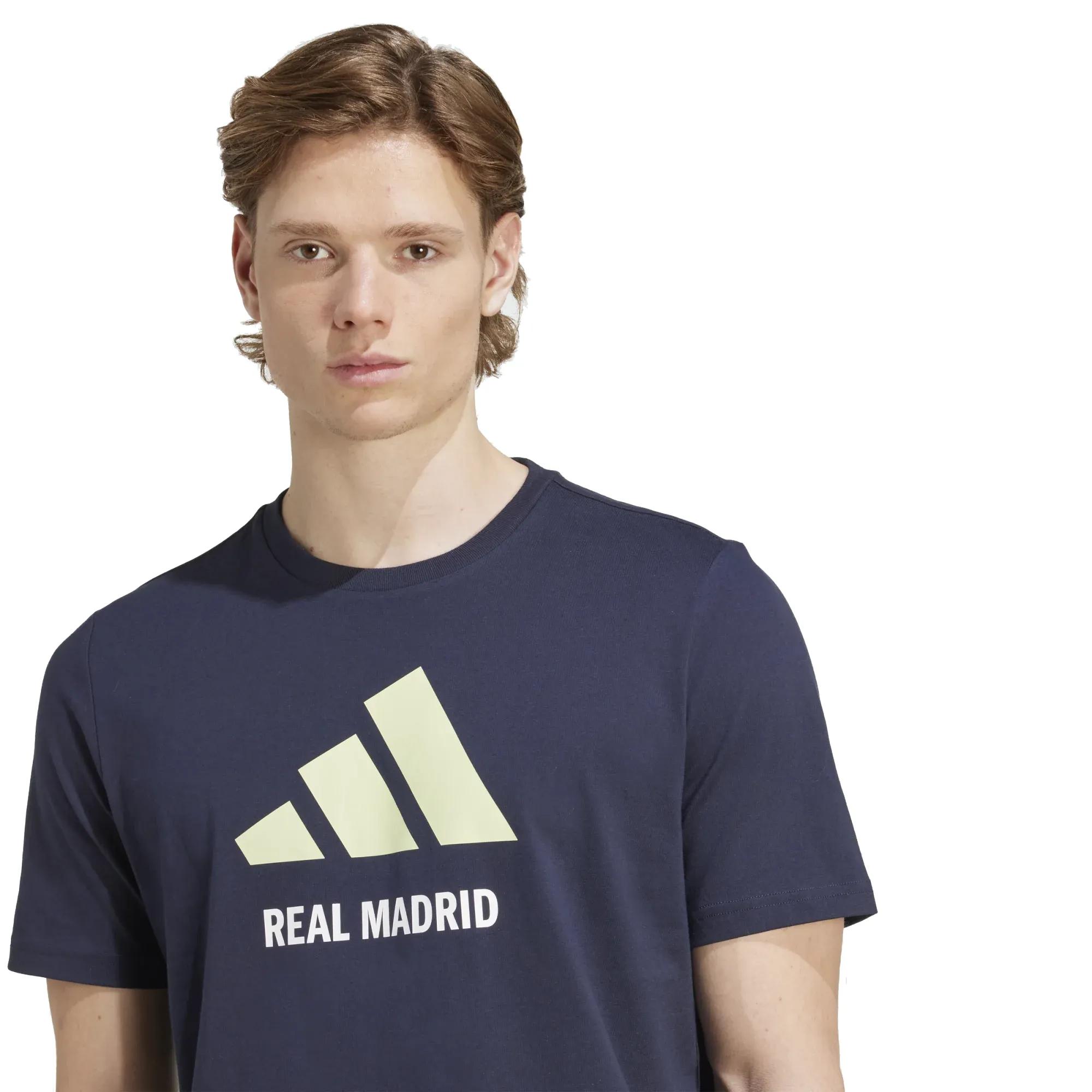 Moisture Management Moisture Management Fabric adidas Real Madrid Letter Logo T-Shirt (Legend Ink)