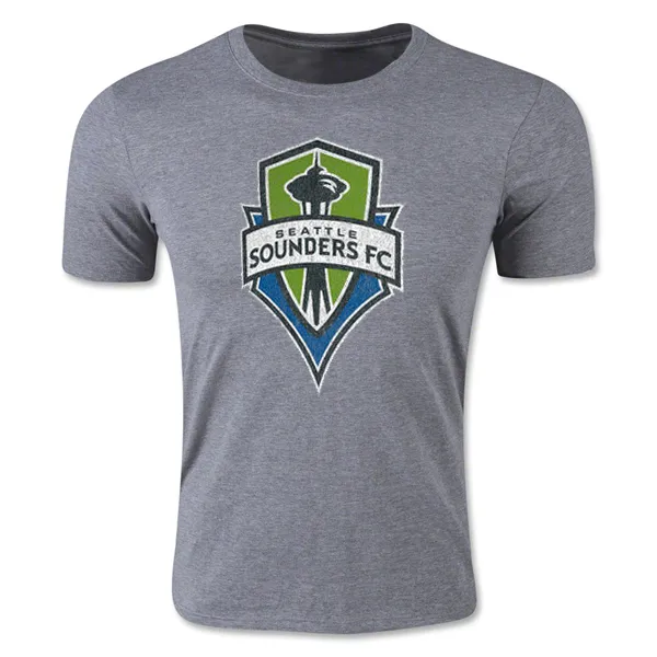 adidas Seattle Sounders FC Heather Originals Vintage Tri-Blend T-Shirt (Gray) Neutral Color Layered Style