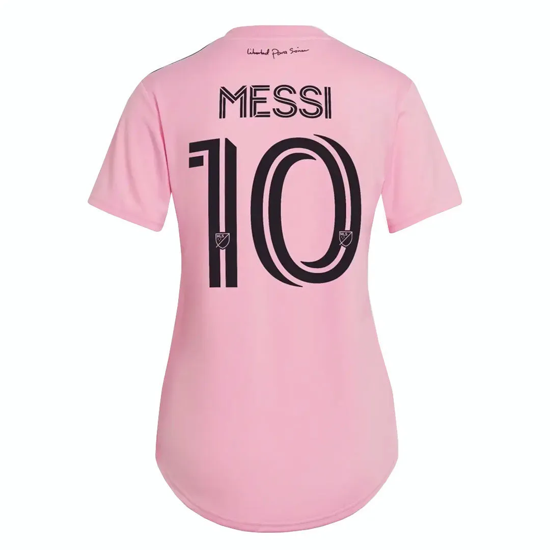 adidas - Women's Inter Miami CF Lionel Messi Home Jersey (JE9703) Classic Fit Dynamic Tension Banding