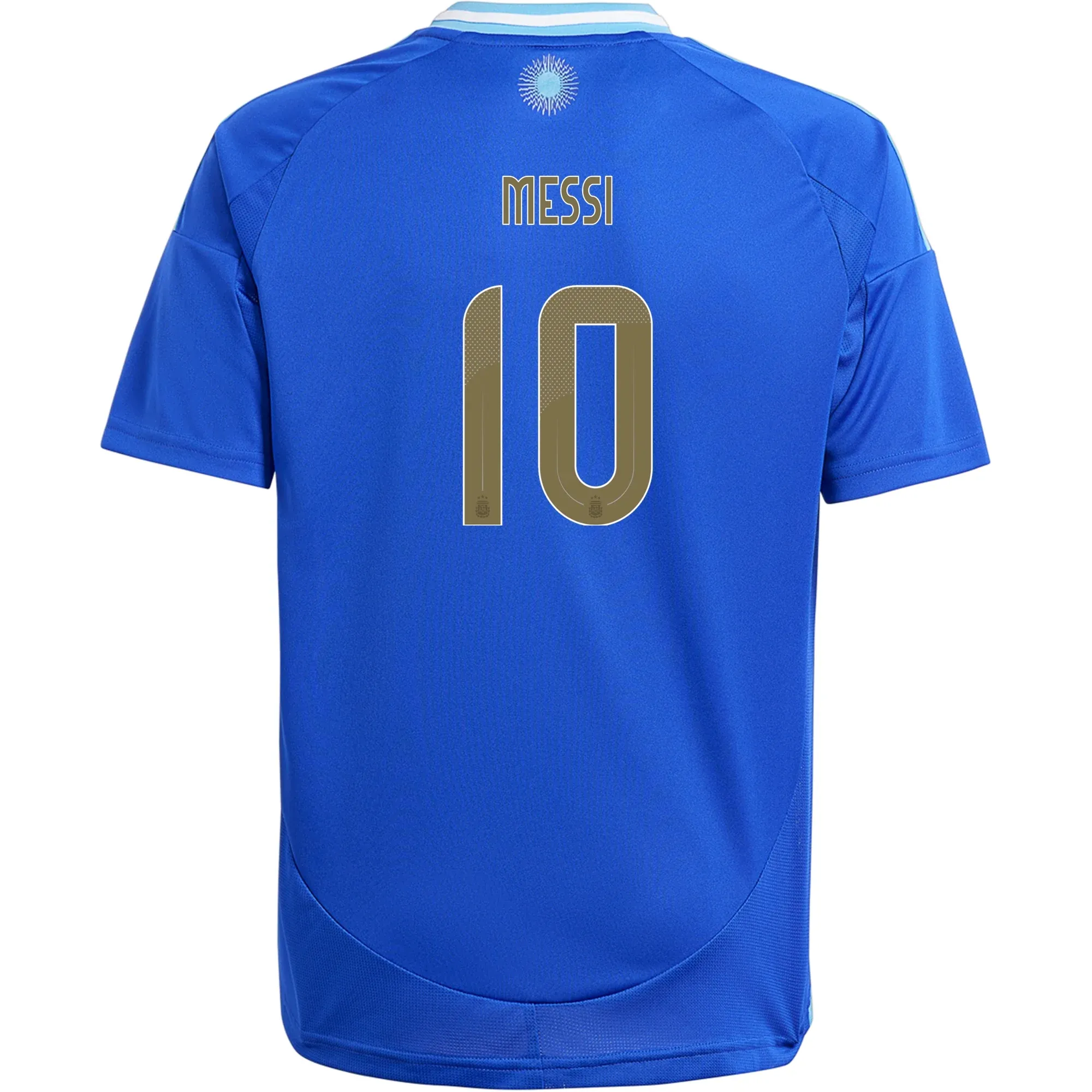 adidas Youth Argentina Lionel Messi Away Jersey 24/25 (Lucid Blue/Blue Burst) Fan Approved Dynamic Fit