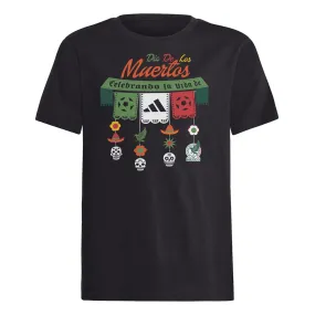 adidas Youth Mexico Dia De Los Muertos T-Shirt (Black) Easy-to-Style Top Pocket Reinforcement