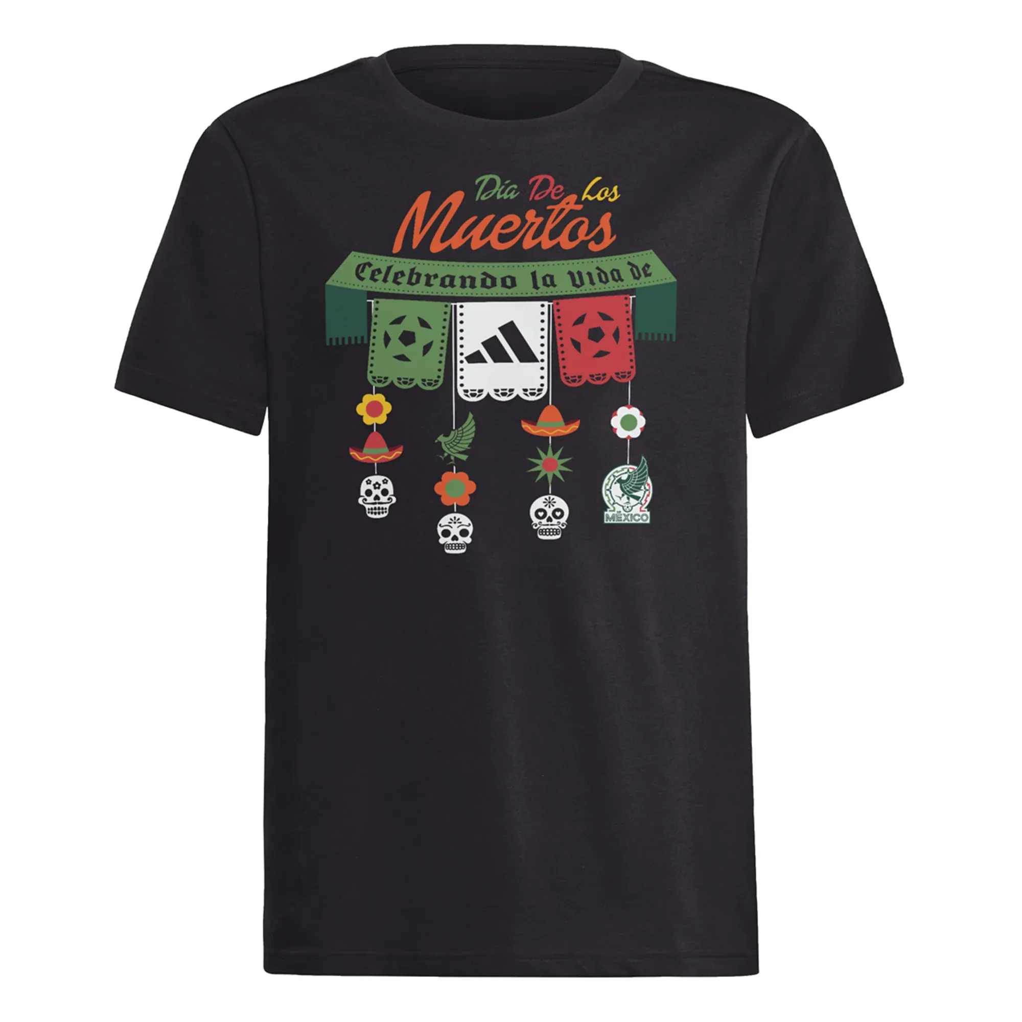 adidas Youth Mexico Dia De Los Muertos T-Shirt (Black) Casual Comfort Look