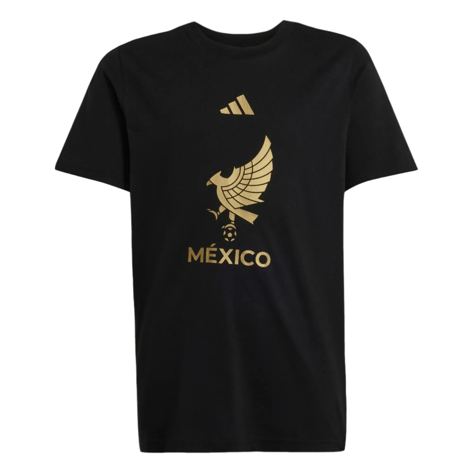 adidas Youth Mexico DNA T-Shirt (Black/Gold) Best Seller Effortless Fit