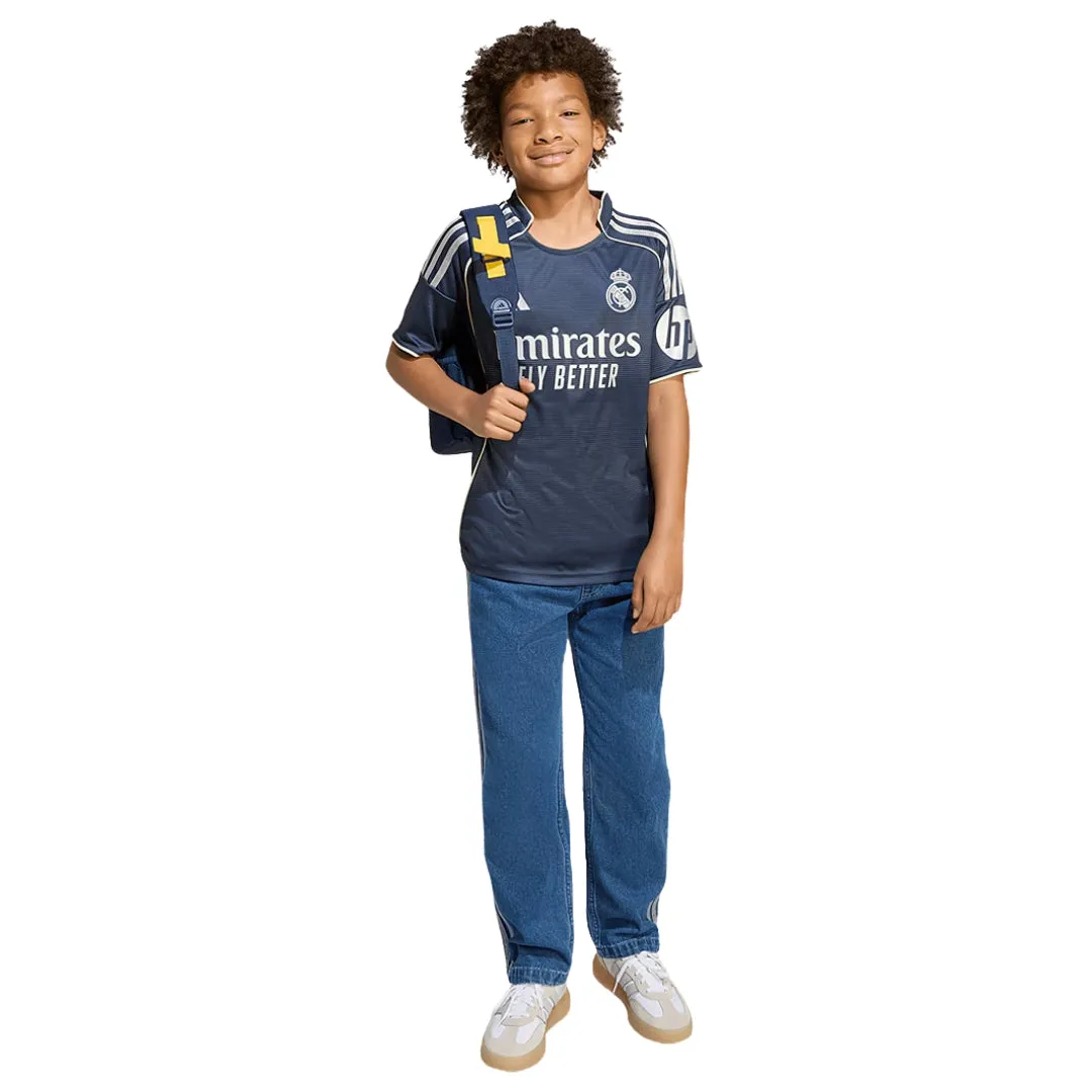 adidas Youth Real Madrid Kylian Mbappe Away Jersey 25/26 (Legend Ink) Thermal Retention Lining