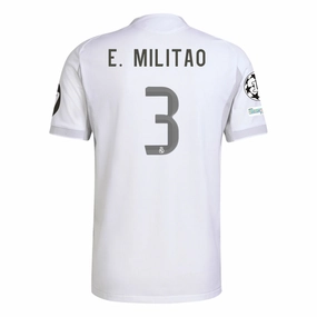 Frictionless Inner Layer High Flexibility adidas ??der Gabriel Milit?o Real Madrid 25/26 Home Jersey w/ Champions League Patches (White)