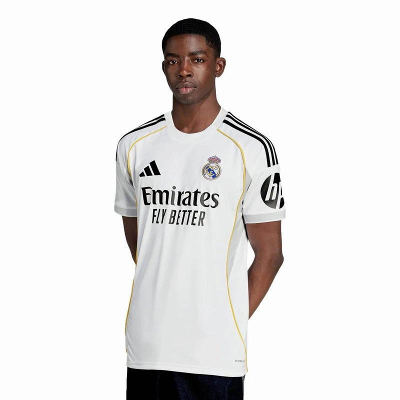 adidas ??der Gabriel Milit?o Real Madrid 25/26 Home Jersey w/ Champions League Patches (White) City Active Non Binding Armholes