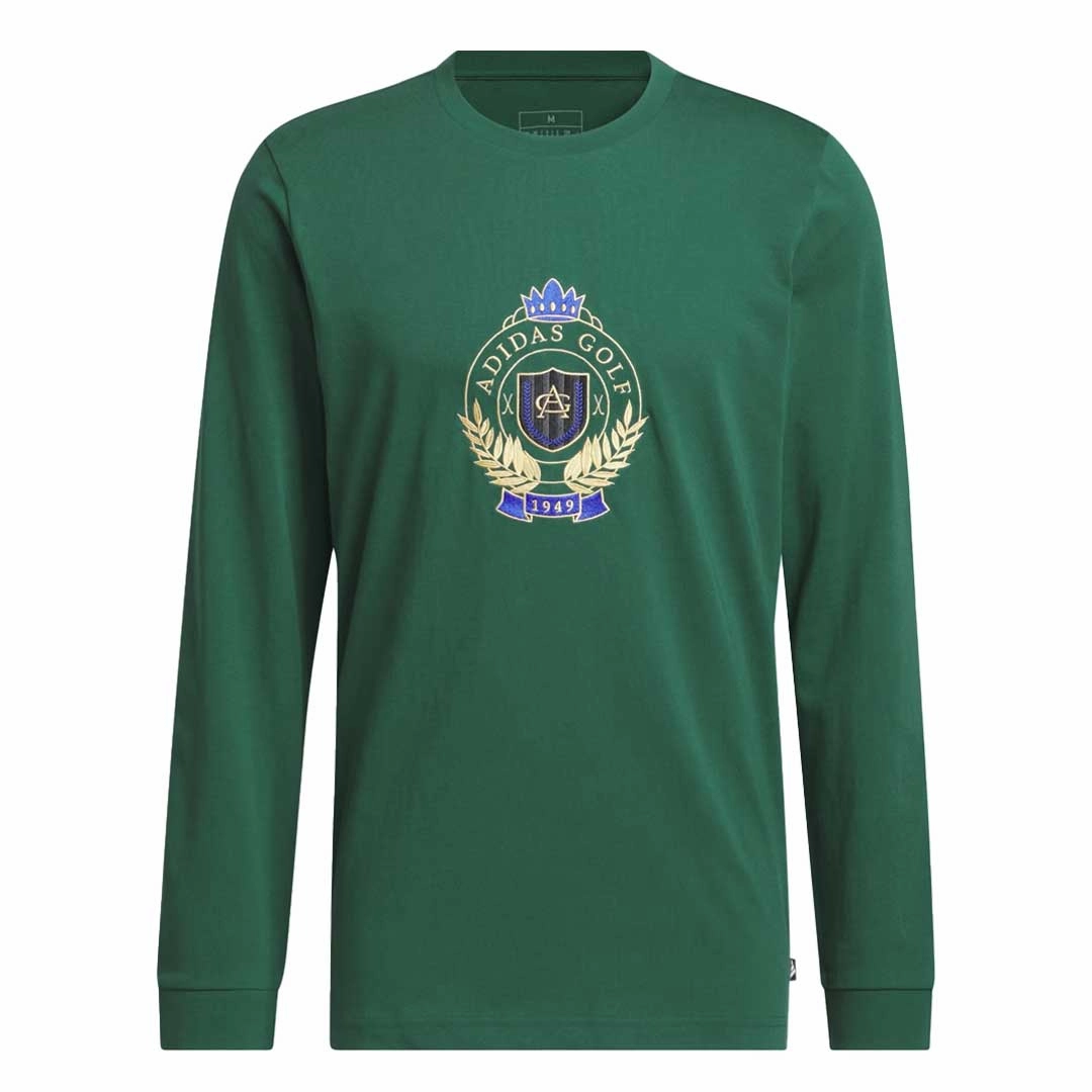 adidas - Men's Go-To Crest Graphic Long Sleeve T-Shirt (IN6348) Under Layer Effortless Style