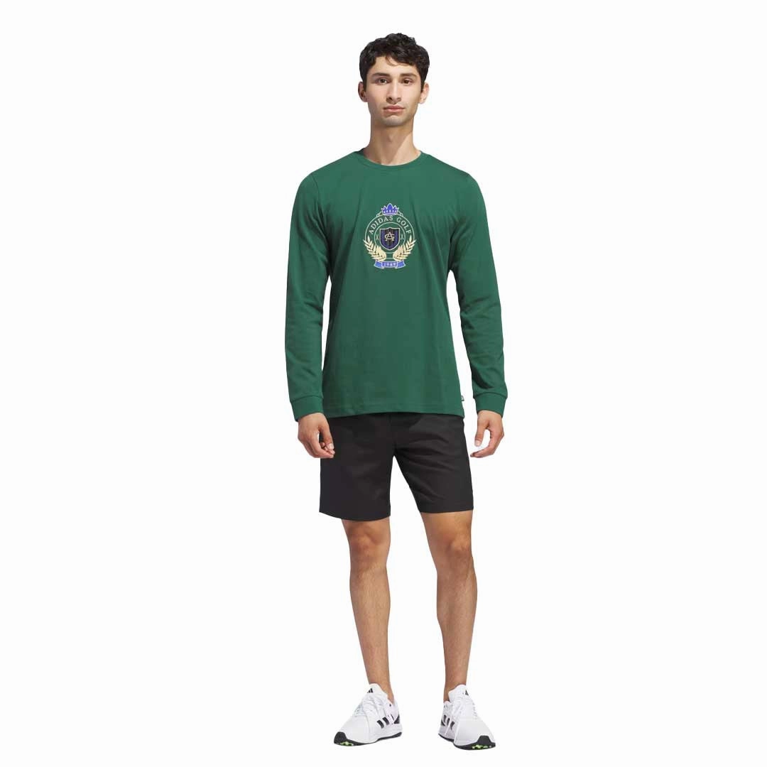 adidas - Men's Go-To Crest Graphic Long Sleeve T-Shirt (IN6348) Smart Wear Core Layer