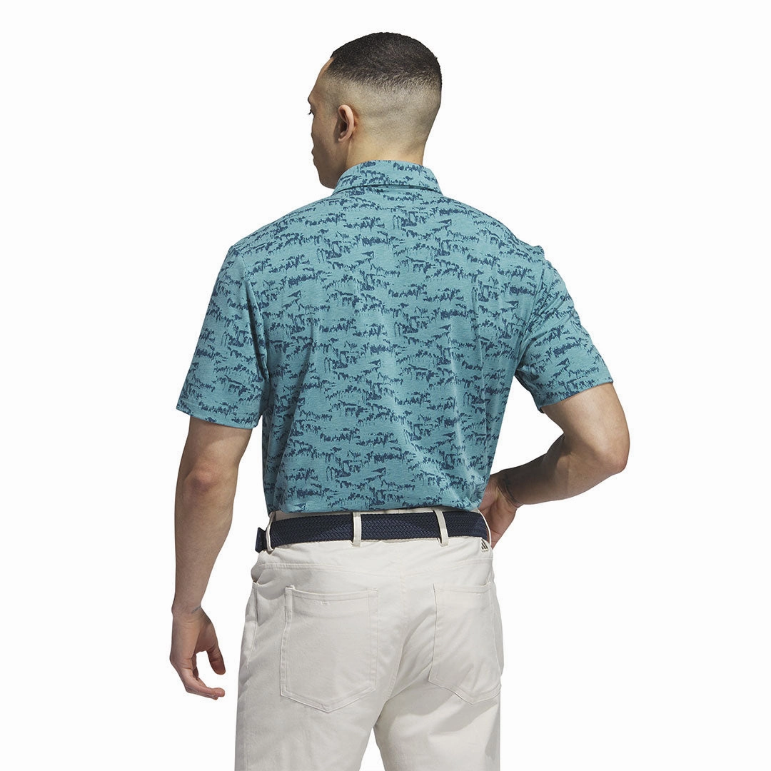 adidas - Men's Go-To Printed Polo (II7835) Ventilated Side Gussets