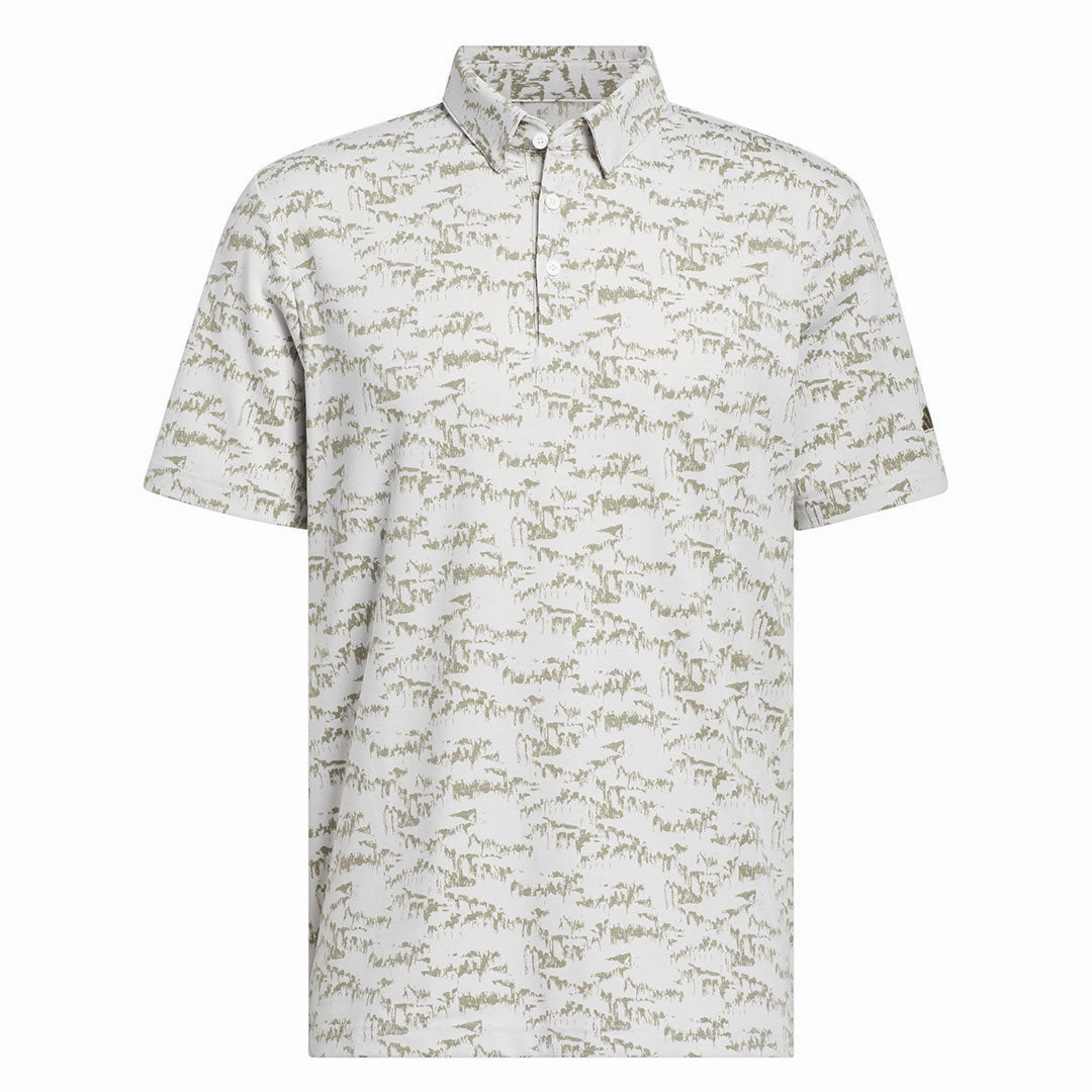 Taped Shoulder Seams Lightweight Weave adidas - Men's Go-To Printed Polo (II7837)