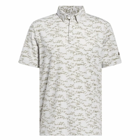 Taped Shoulder Seams Lightweight Weave adidas - Men's Go-To Printed Polo (II7837)