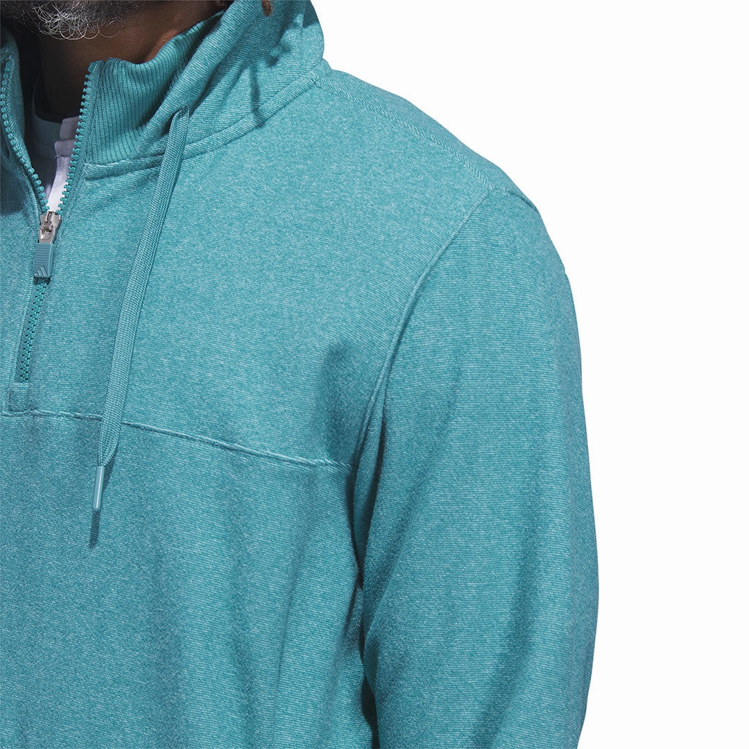 adidas - Men's Go-To Quarter Zip Hoodie (IB1991) Abrasion Resistant Fabric Wicking Performance Fabric