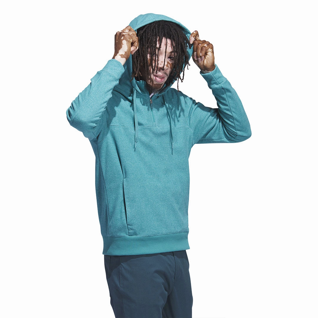 adidas - Men's Go-To Quarter Zip Hoodie (IB1991) Laser Cut Edge Finishing Thermal Insulation Layer