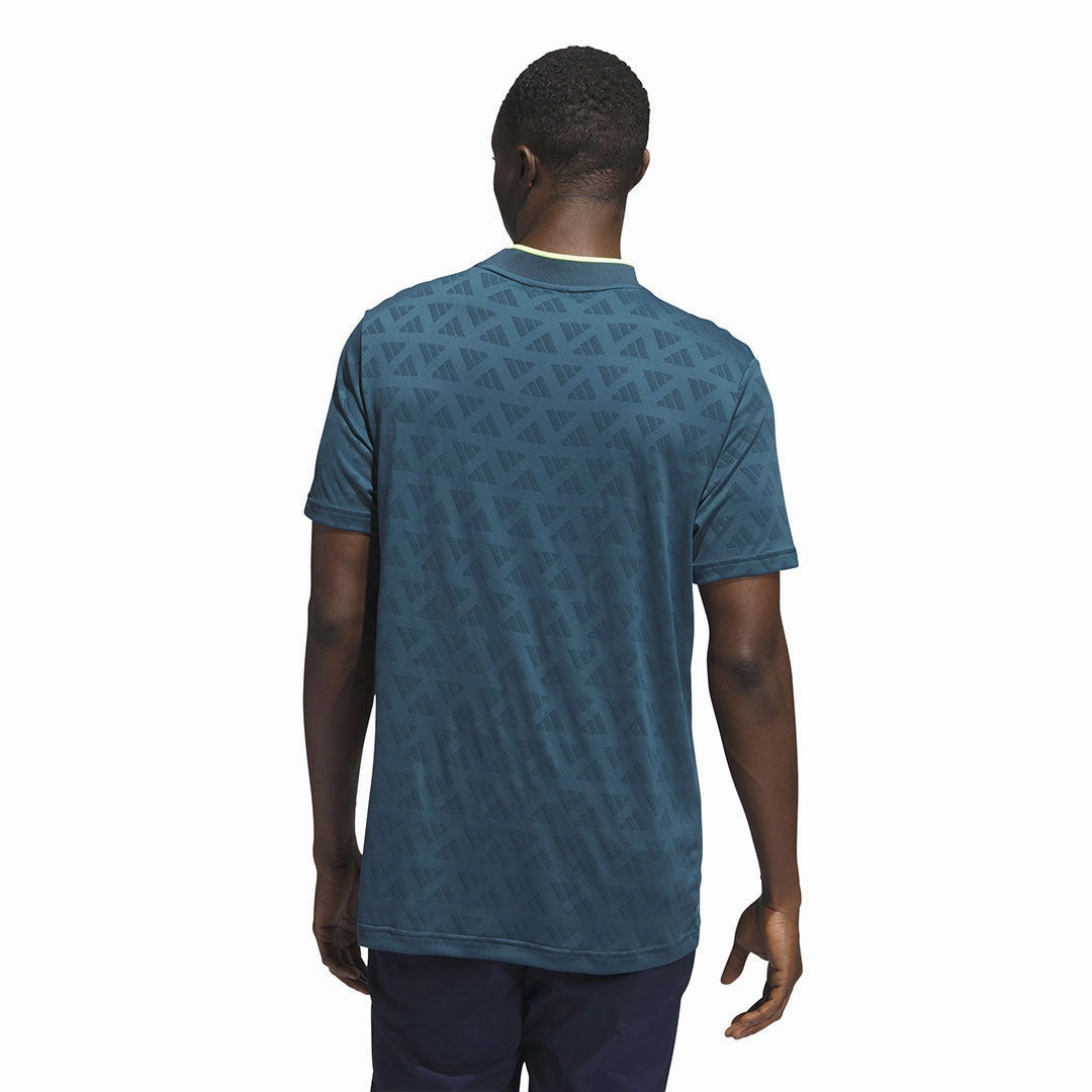 adidas - Men's Mock Jacquard Polo (IB1996) Slub Textured Surface Motion Boost