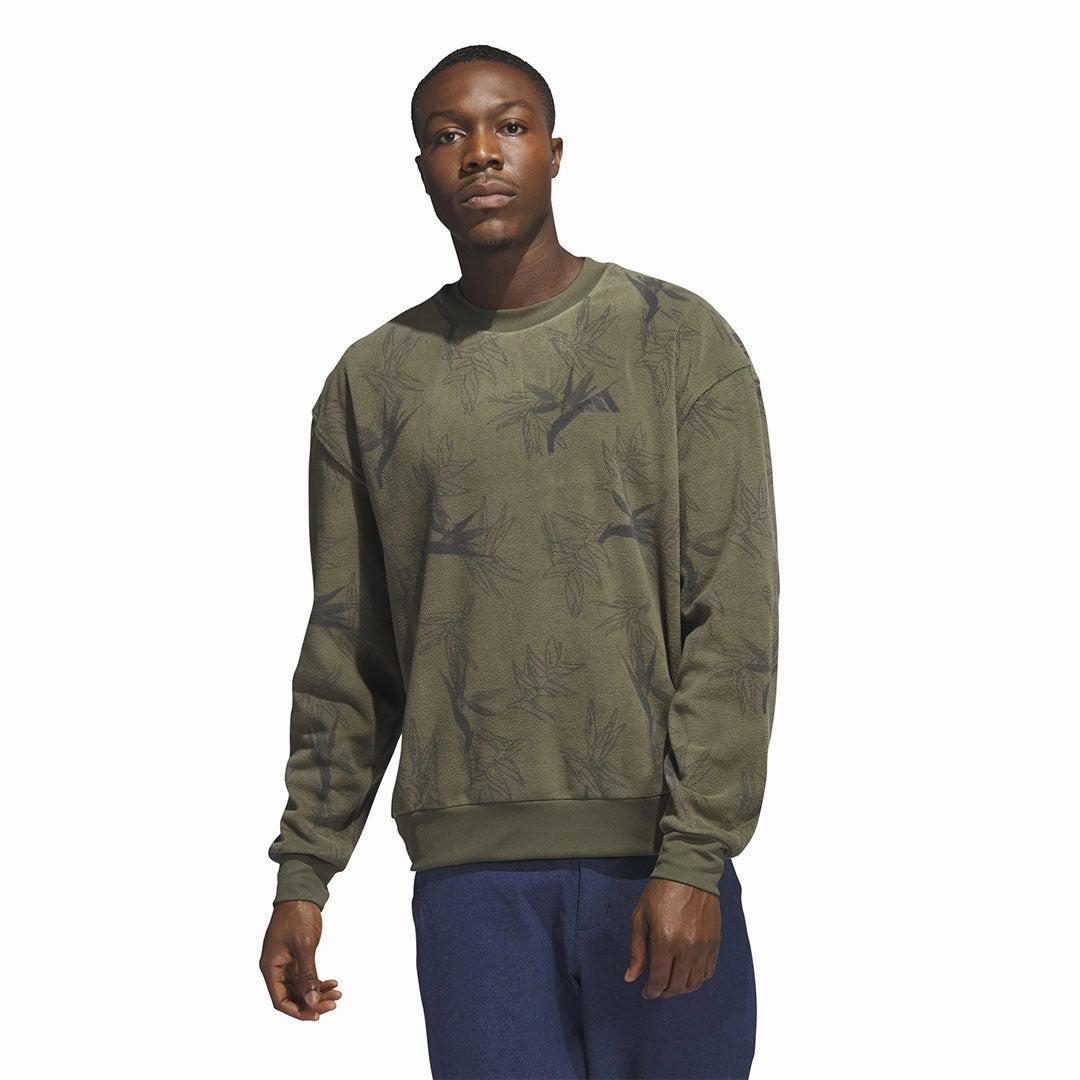 adidas - Men's Oasis Crew Sweatshirt (HZ3197) Low Impact Manufacturing Eco Friendly Production
