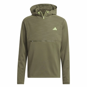 adidas - Men's Textured Anorak Hoodie (IB1989) Athletic Collar Style Natural Feel