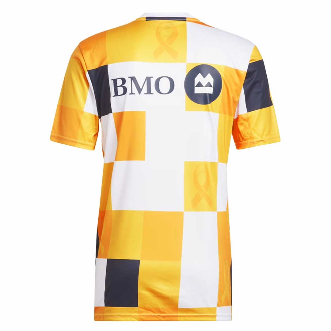 Adaptable Fit Sustainable production adidas - Men's Toronto FC Kick Childhood Cancer Pre-Match Jersey (HT7799)