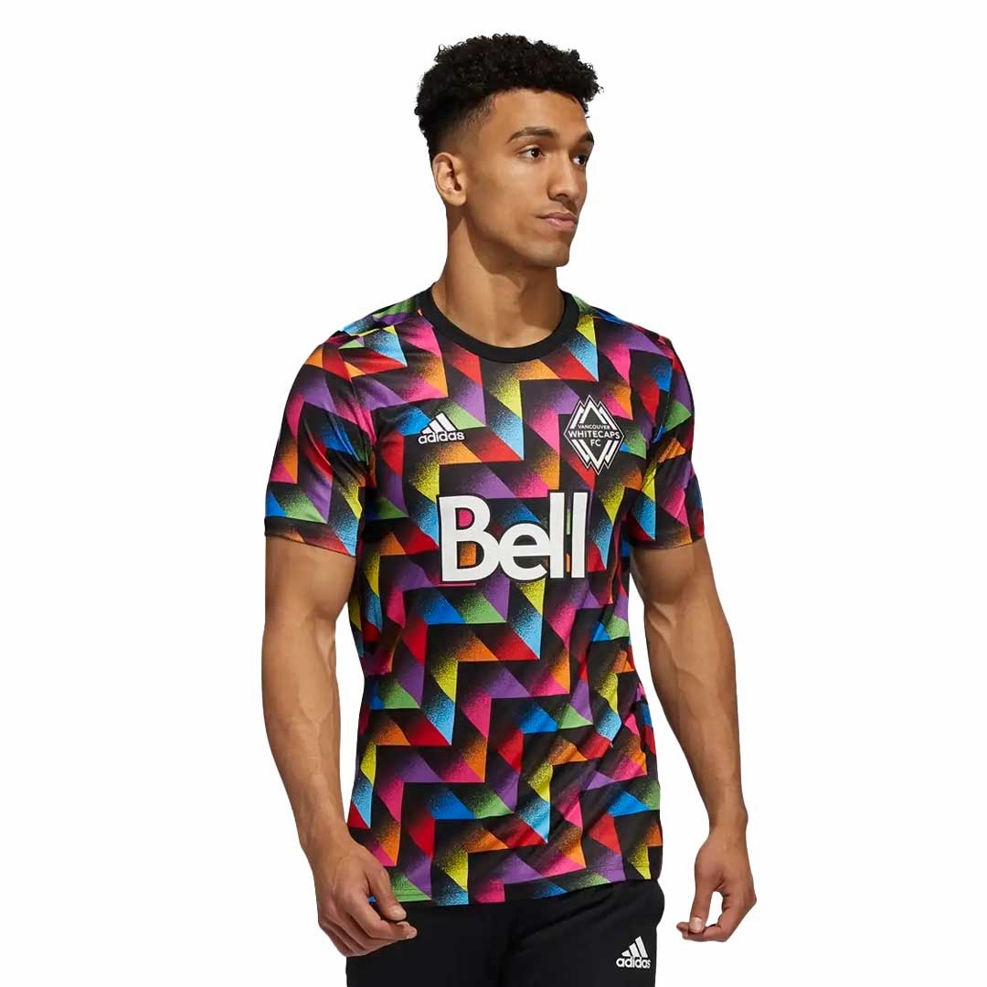 adidas - Men's Vancouver Whitecaps FC Pre-Match Jersey (HN4127) Friction Resistant Coating Anti Pilling Surface Treatment