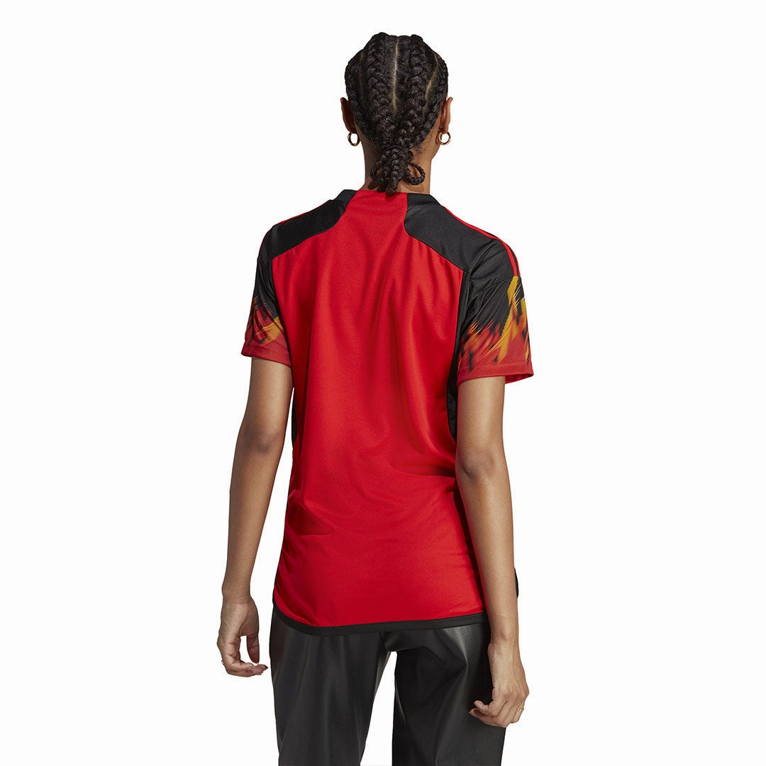 Mesh Panel Ventilation Athletic Motion adidas - Women's Belgium 22 Home Jersey (HE6631)
