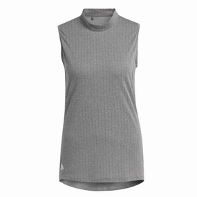 No Slip Gripper Hem adidas - Women's Essentials Mock Neck Sleeveless Polo (HA3480)