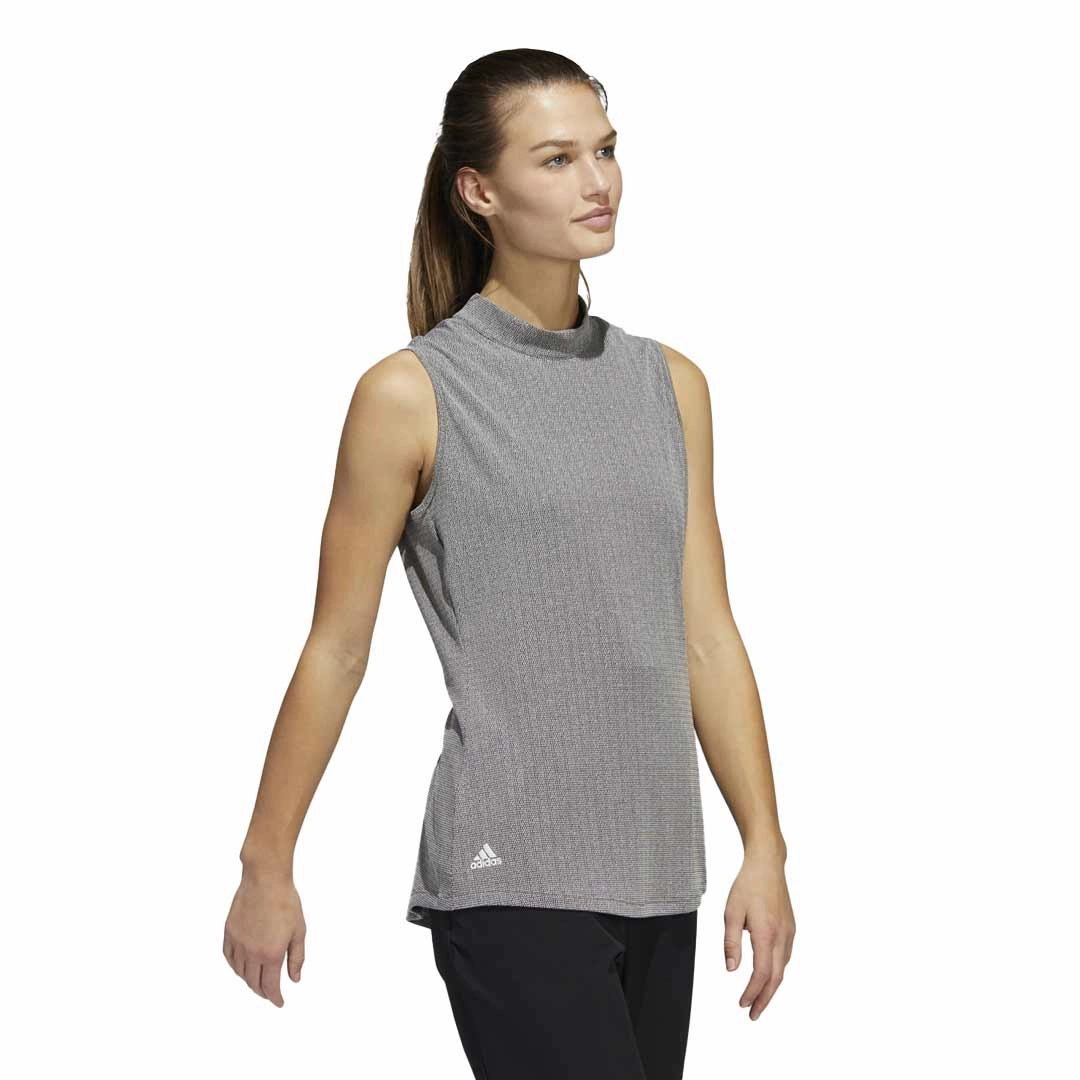 Molded Collar Architecture adidas - Women's Essentials Mock Neck Sleeveless Polo (HA3480)