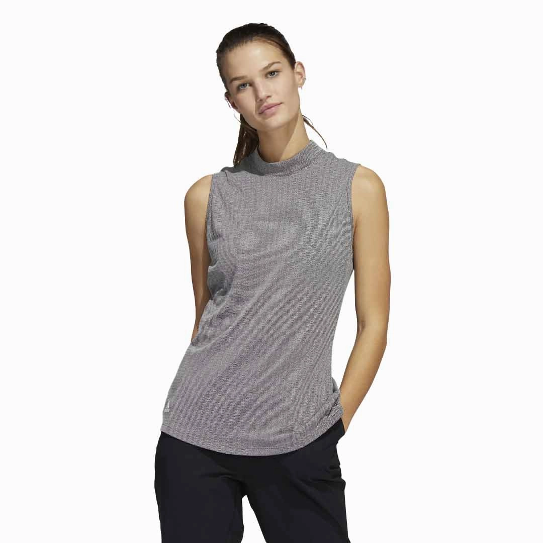 Raglan Sleeve Design Raglan Sleeve Construction adidas - Women's Essentials Mock Neck Sleeveless Polo (HA3480)