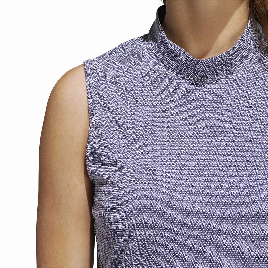 adidas - Women's Essentials Mock Neck Sleeveless Polo (HA3485) Core Comfort
