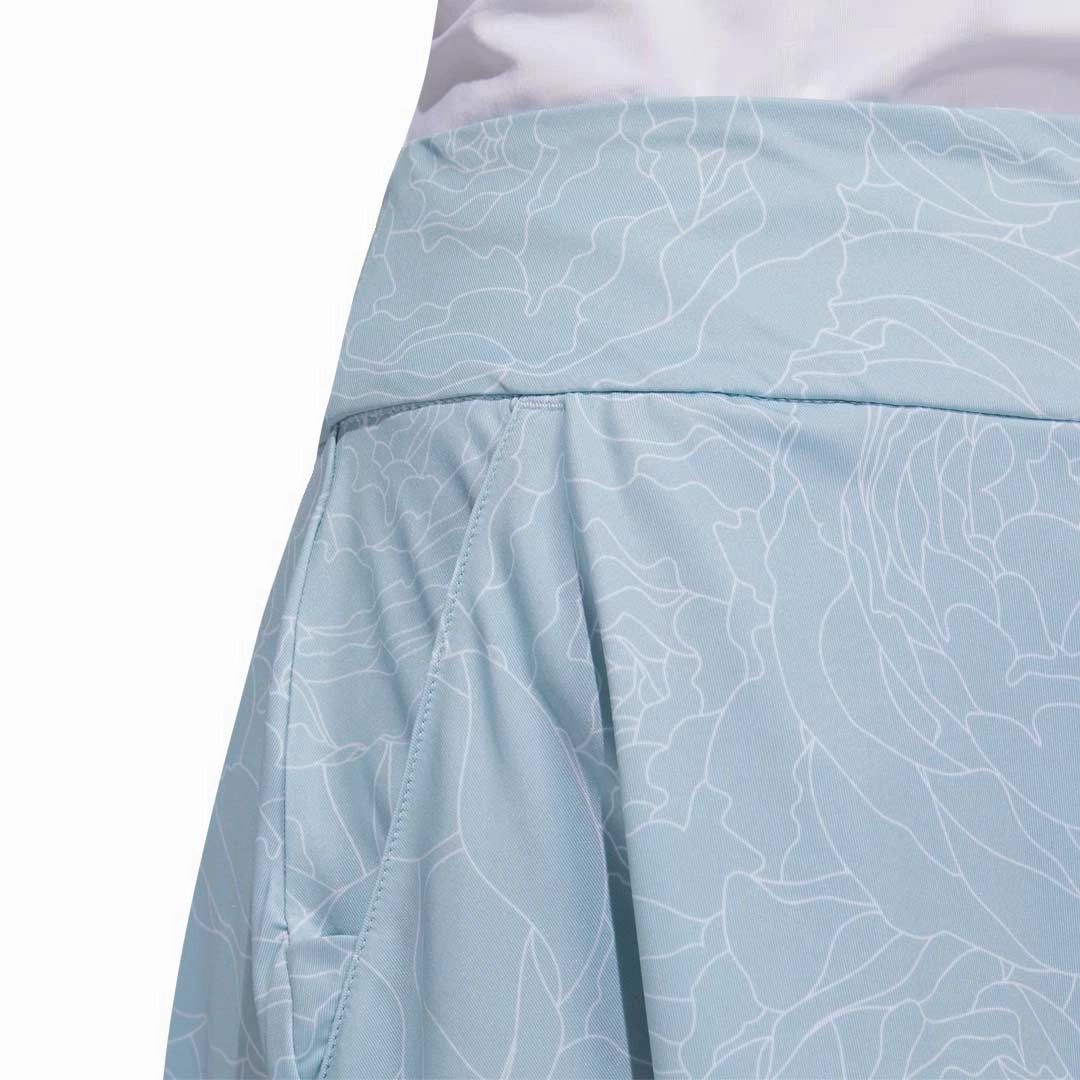 adidas - Women's Essentials Printed Golf Skort (HY7172) Core Support Anti Pilling Surface Treatment