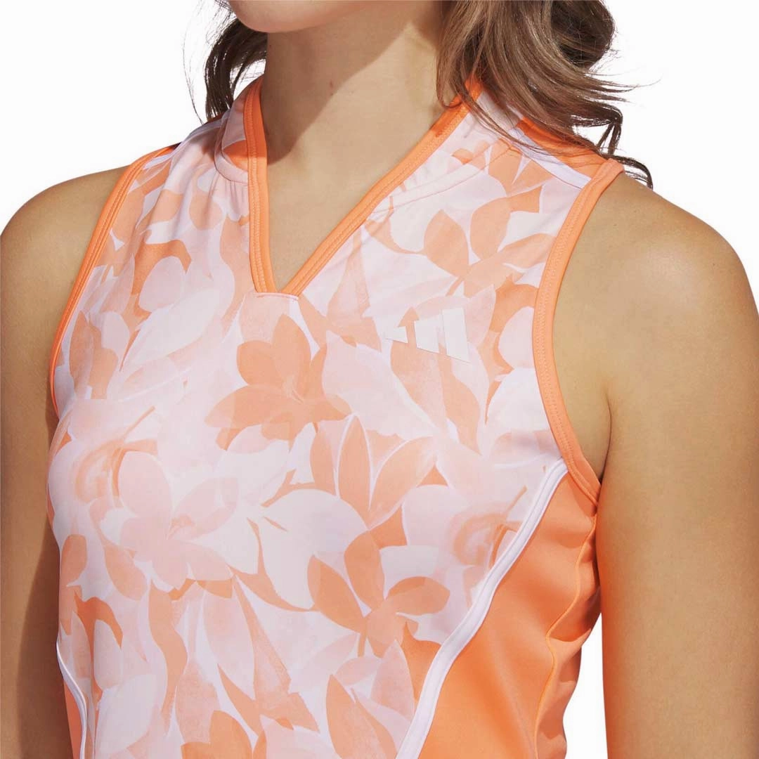 Hyper Fit Flex Ribbed Cuffs adidas - Women's Floral Golf Dress (IB4531)