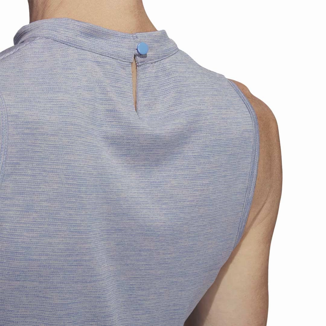 adidas - Women's Heathered Sleeveless Polo (HS8947) Under Layer Antimicrobial Treatment