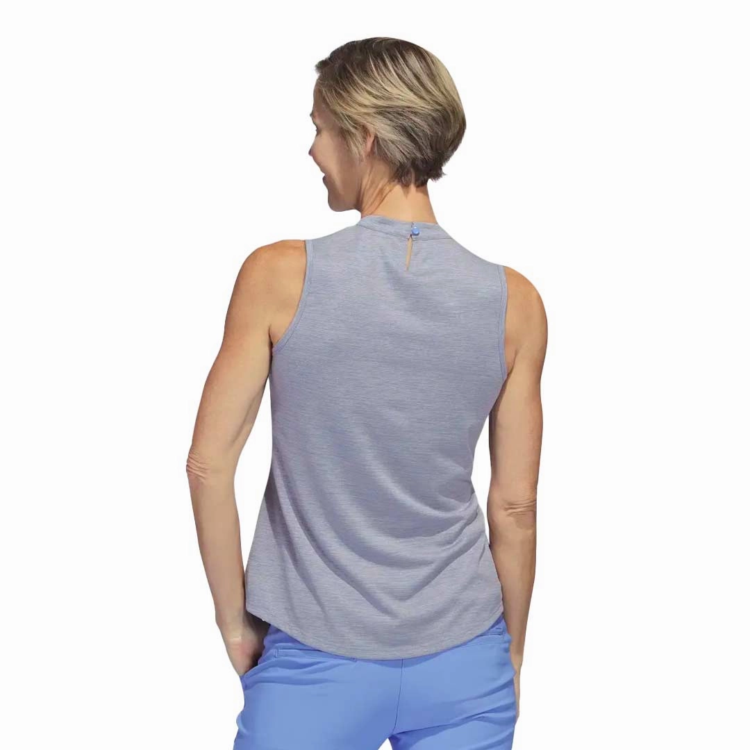 adidas - Women's Heathered Sleeveless Polo (HS8947) Durable Blends