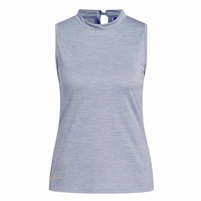 adidas - Women's Heathered Sleeveless Polo (HS8947) Seam Free Underarm Venting