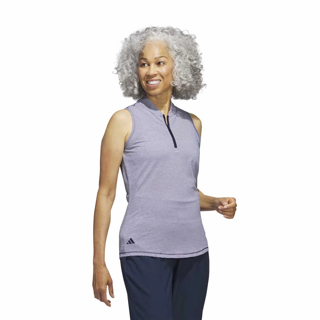 adidas - Women's Ottoman Printed Sleeveless Polo (IA7826) Sublimated Prints