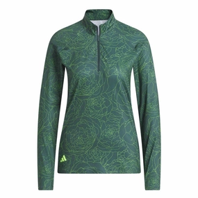 Sustainable production Versatile Outfit adidas - Women's Printed Long Sleeve 1/4 Zip Sweater (IB2083)