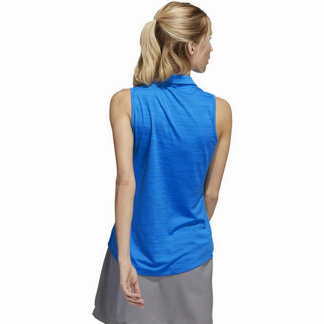 adidas - Women's Space-Dyed Sleeveless Polo (HA6066) Athletic Look