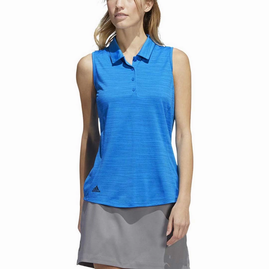 Race Ready adidas - Women's Space-Dyed Sleeveless Polo (HA6066)