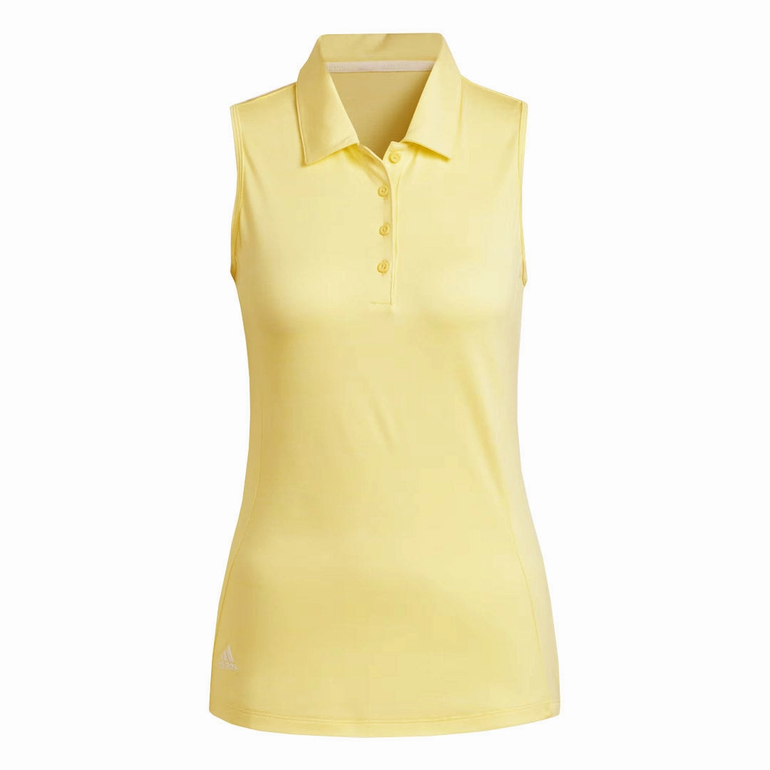 adidas - Women's Space-Dyed Sleeveless Polo (HI1729) Seamless Knitting Reinforced Neckline