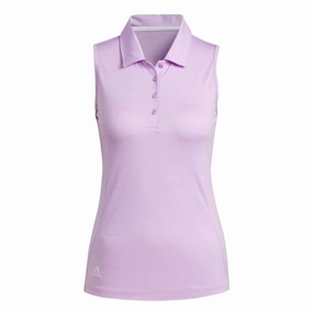 adidas - Women's Space-Dyed Sleeveless Polo (HI1730) Low Profile Drop Shoulder