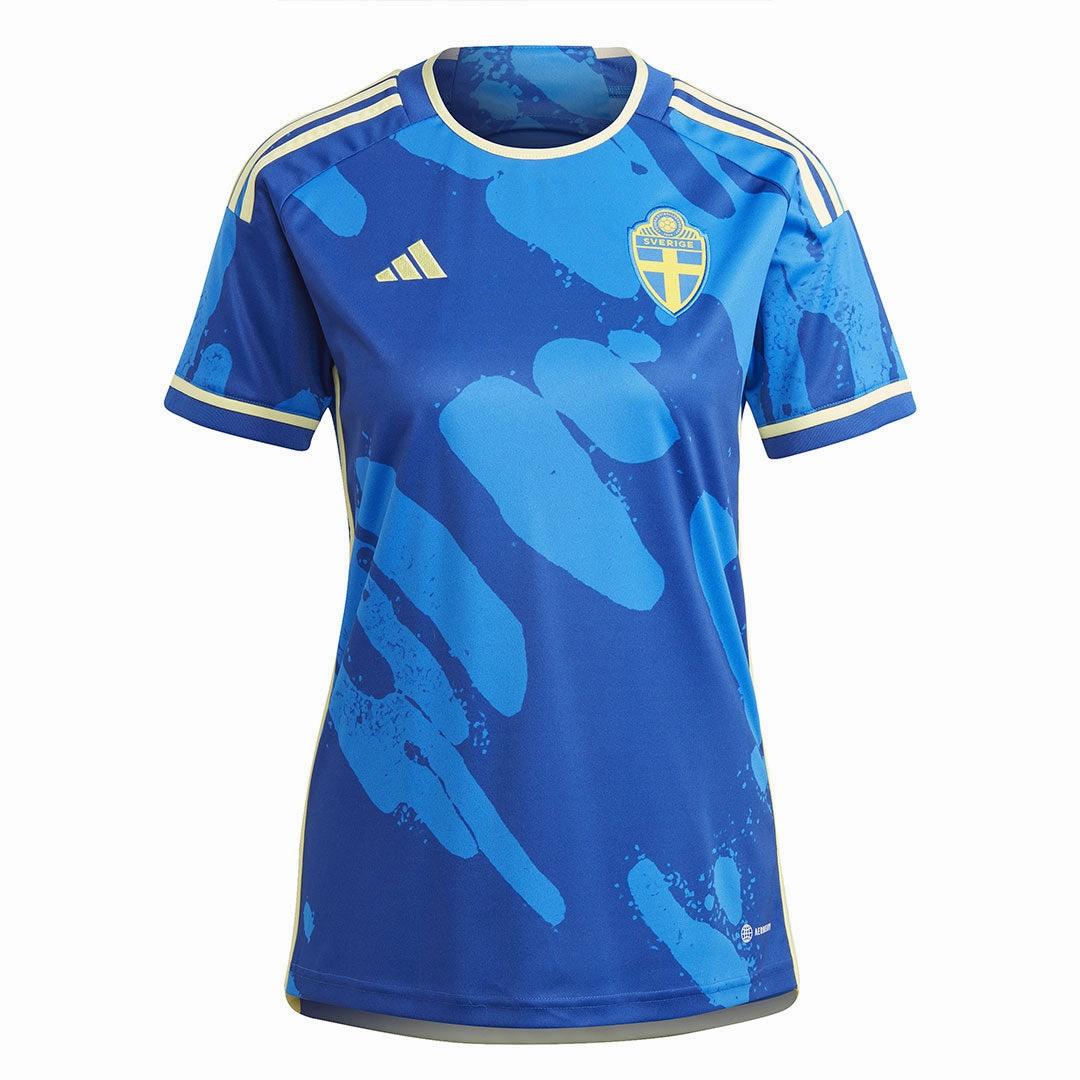 adidas - Women's Sweden 23 Away Jersey (HT7142) Anti Fade Technology Weightless Layer