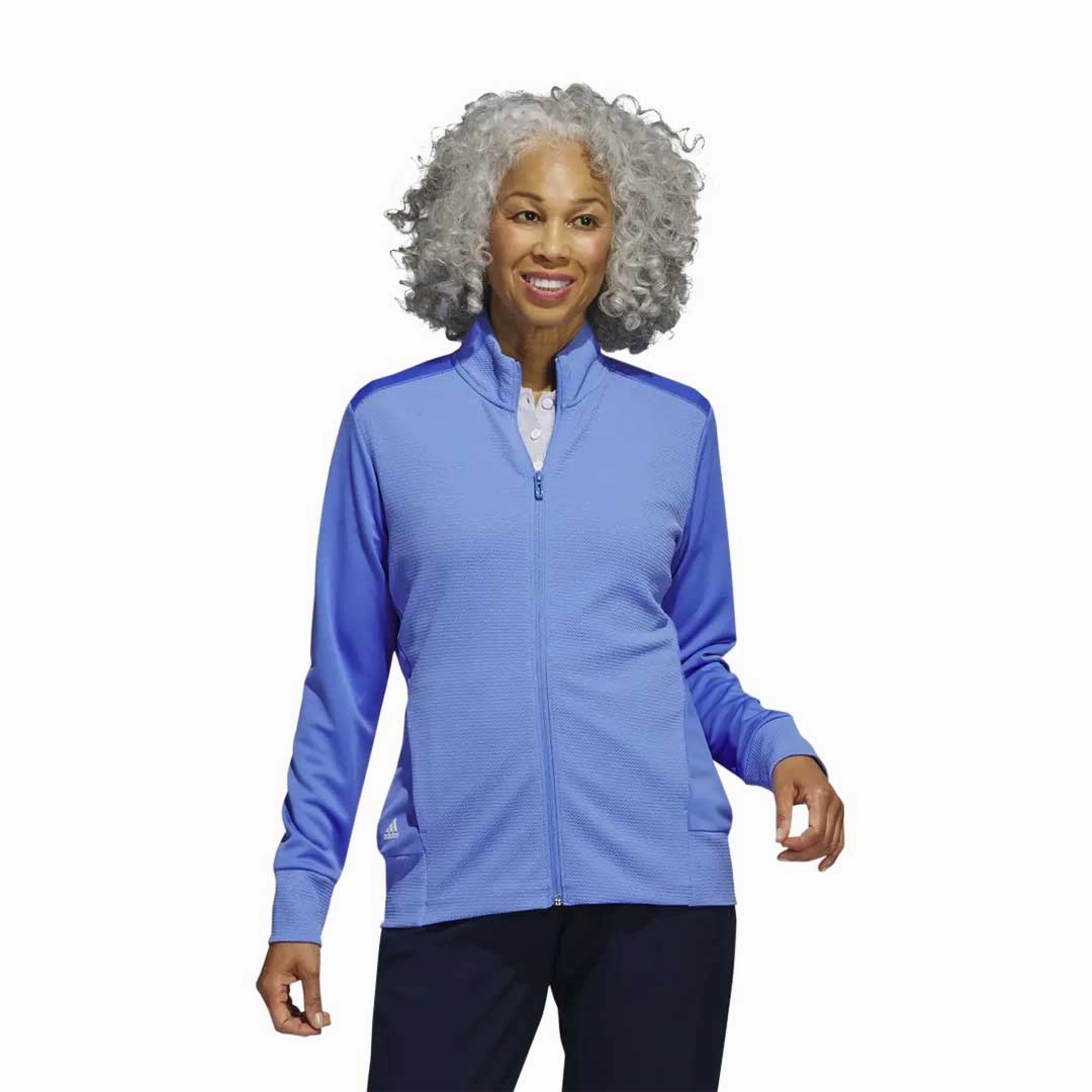 adidas - Women's Textured Full Zip Golf Jacket (HR2985) Vivid Pattern