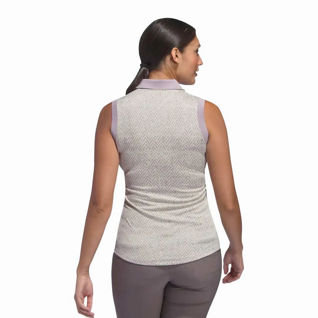 adidas - Women's Ultimate365 Jacquard Sleeveless Polo (IP8691) Compression Fit Tech